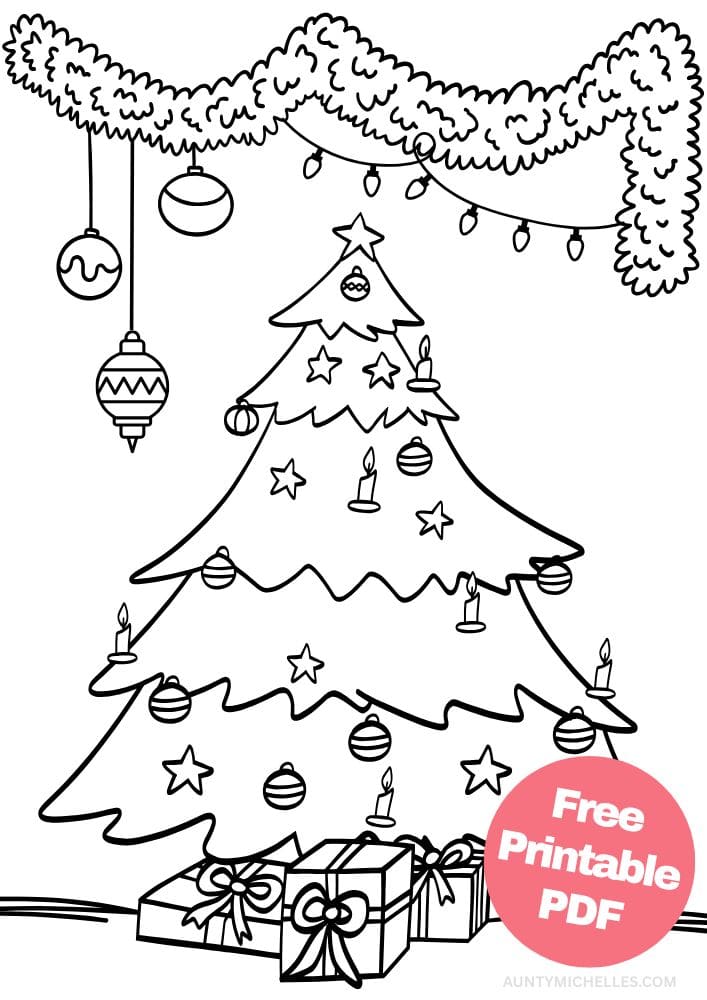 This printable coloring page for kids has three small penguins wearing scarves and winter hats with the words "Let it Snow" in large outlined letters above them. There are also big snowflakes around the page.
