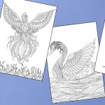 Free Bird Mandala Printable Coloring Pages for Adults Feature