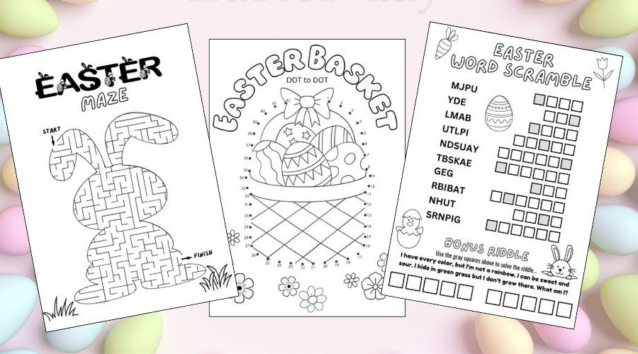 Free Easter Printable Activities for Kids blog feature