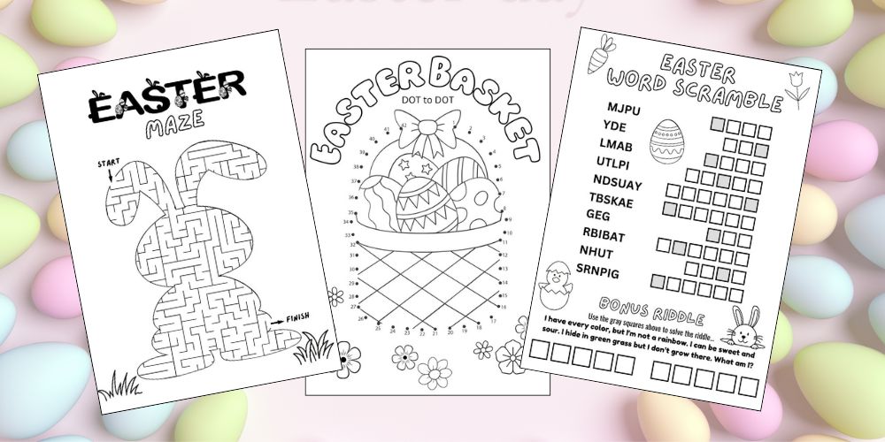 Free Easter Printable Activities for Kids blog feature