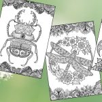 Free Insect Mandala Printable Coloring Pages for Adults Feature