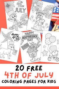 Free Printable 4th of July Coloring Pages for Kids Pinterest Pin