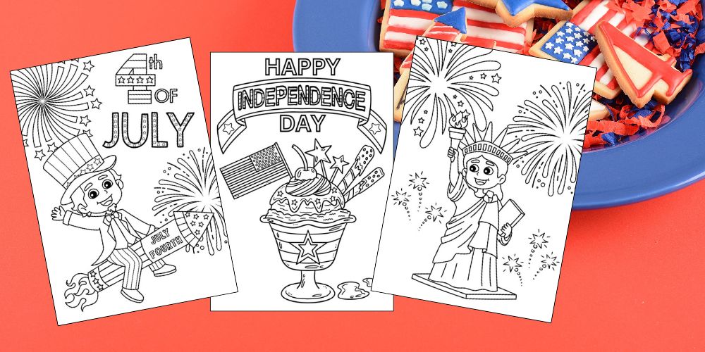 Free Printable 4th of July Coloring Pages for Kids blog feature