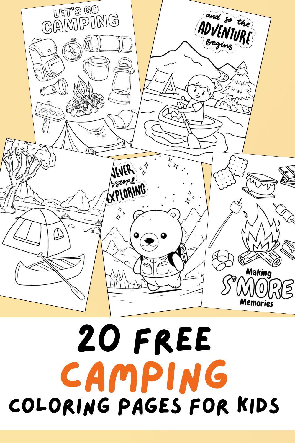 Free Printable Camping Coloring Pages for Kids - Aunty Michelle's