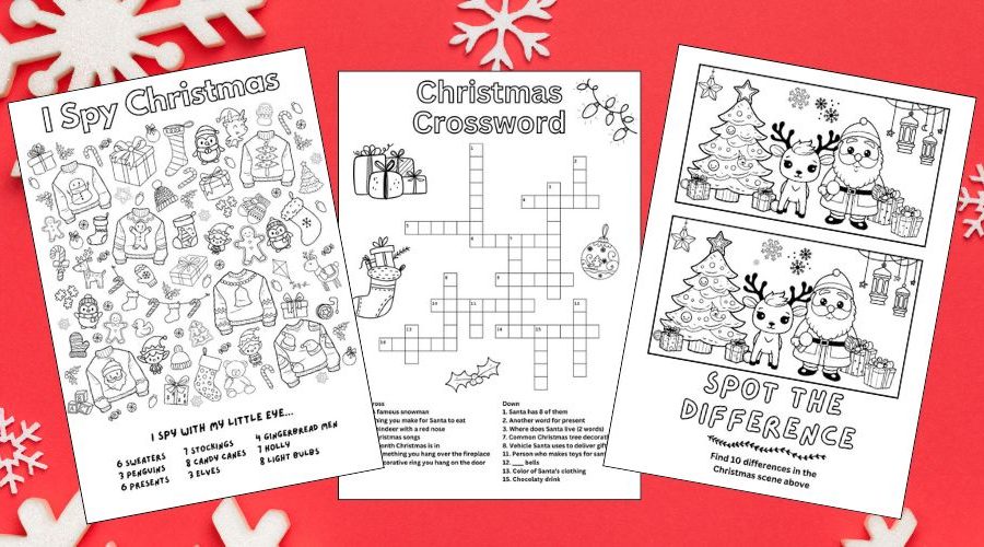 Free Printable Christmas Activities for Kids