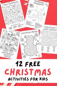 Free Printable Christmas Activities for Kids Pinterest Pin (3)