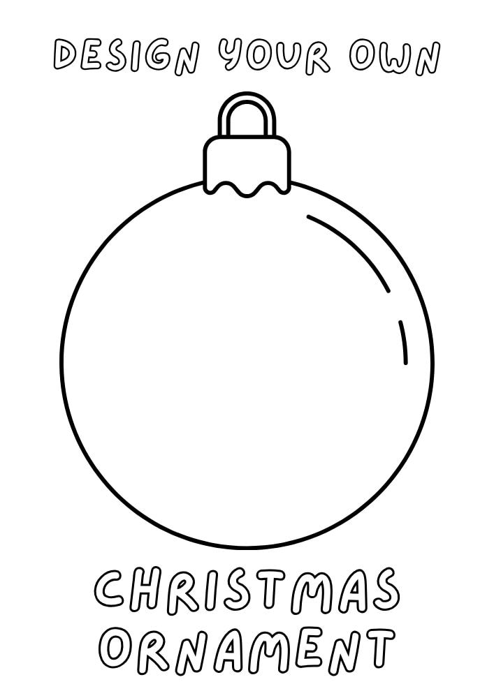 Free Printable Christmas Activities for Kids game puzzle design your own christmas ornament