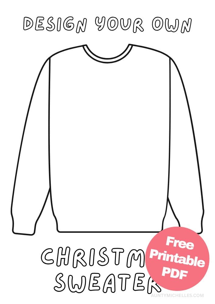 Free Printable Christmas Activities for Kids game puzzle design your own christmas sweater ugly