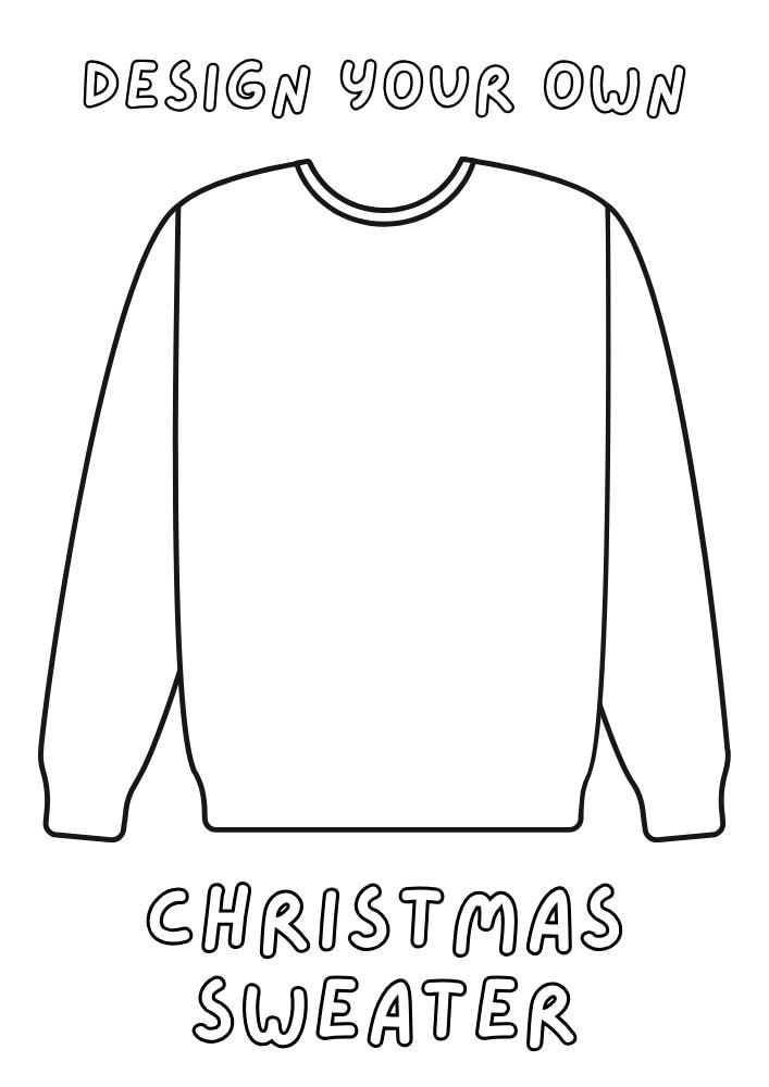 Free Printable Christmas Activities for Kids game puzzle design your own christmas sweater ugly