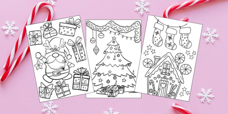 Free Printable Christmas Coloring Pages for Kids Feature 2