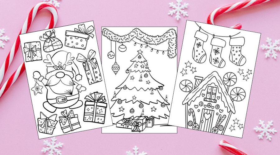 Free Printable Christmas Coloring Pages for Kids Feature 2