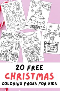 Free Printable Christmas Coloring Pages for Kids Pinterest Pin (2)