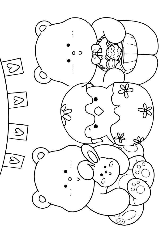 Free Printable Easter Coloring Pages for Kids colouring book sheets pdf printables bear egg chick easter egg basket bunny 15