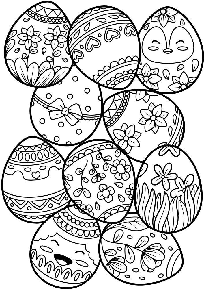 Free Printable Easter Coloring Pages for Kids colouring book sheets pdf printables easter egg decorating design 14