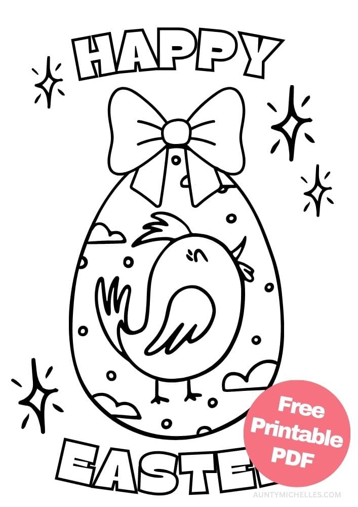Free Printable Easter Coloring Pages for Kids colouring book sheets pdf printables happy easter bunny egg bow 3