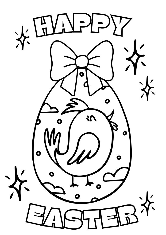 Free Printable Easter Coloring Pages for Kids colouring book sheets pdf printables happy easter bunny egg bow 3