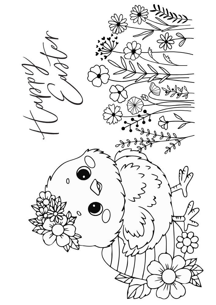 Free Printable Easter Coloring Pages for Kids colouring book sheets pdf printables happy easter chick flowers garden egg 16