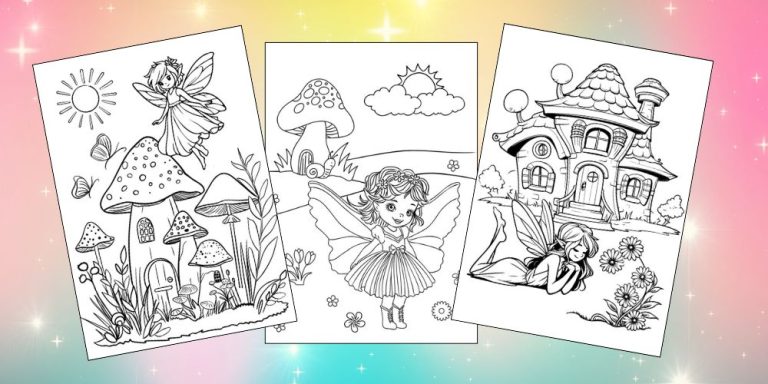 Free Printable Fairy Coloring Pages Feature