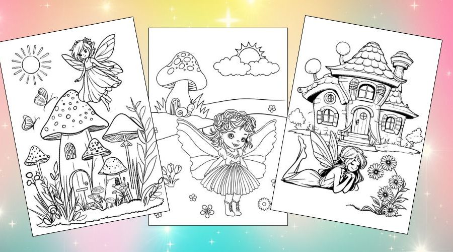 Free Printable Fairy Coloring Pages Feature