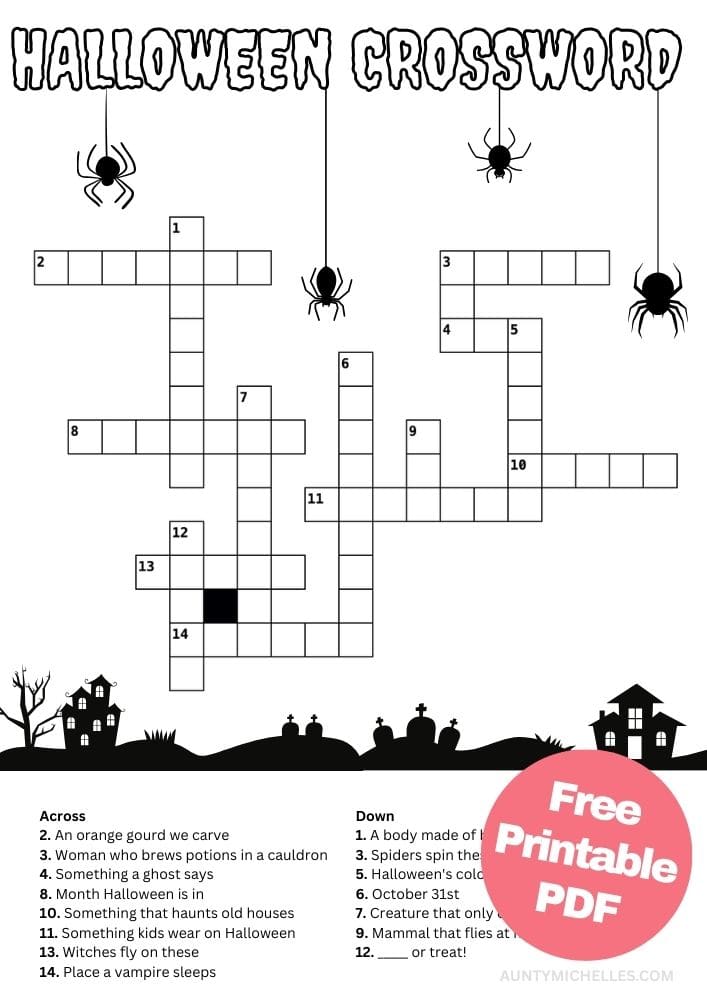 Halloween Crossword for Kids