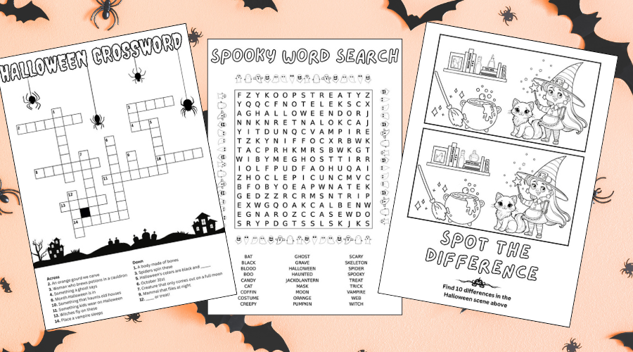 Free Printable Halloween Activities for Kids feature