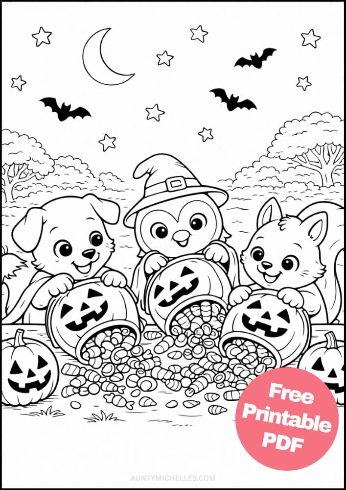 Free Printable Halloween Coloring Pages for Kids October Fall Colouring Sheets 23 candy trick or treat