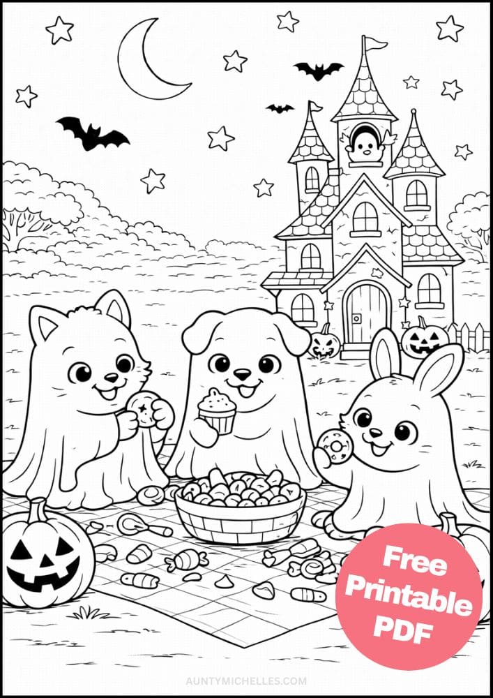 Free Printable Halloween Coloring Pages for Kids October Fall Colouring Sheets 24 haunted house