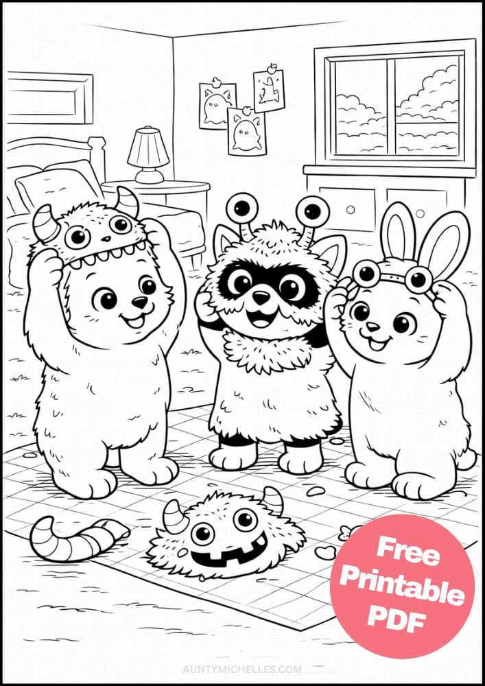 Free Printable Halloween Coloring Pages for Kids October Fall Colouring Sheets 25 getting dressed up