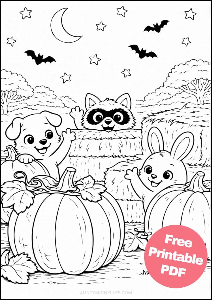 Free Printable Halloween Coloring Pages for Kids October Fall Colouring Sheets 26 pumpkin patch hay