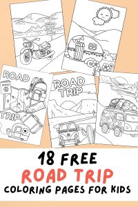 Free Printable Roadtrip Coloring Pages for Kids Pinterest Pin (1)