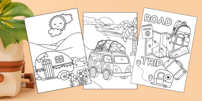 Free Printable Roadtrip Coloring Pages for Kids blog feature (1)