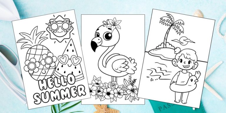 Free Printable Summer Coloring Pages for KidsPrintable blog feature