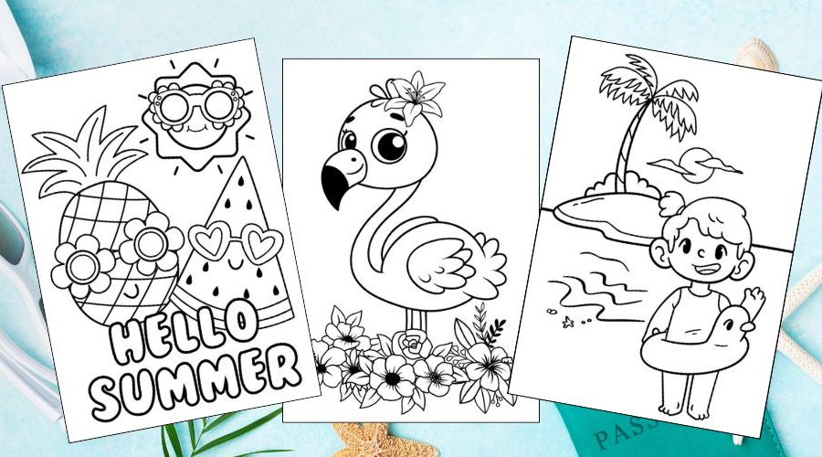 Free Printable Summer Coloring Pages for KidsPrintable blog feature