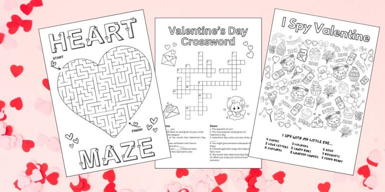 Free Printable Valentine's Day Games for Kids blog feature