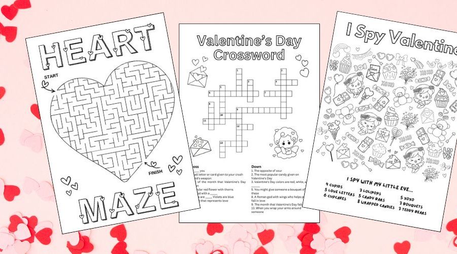 Free Printable Valentine's Day Games for Kids blog feature