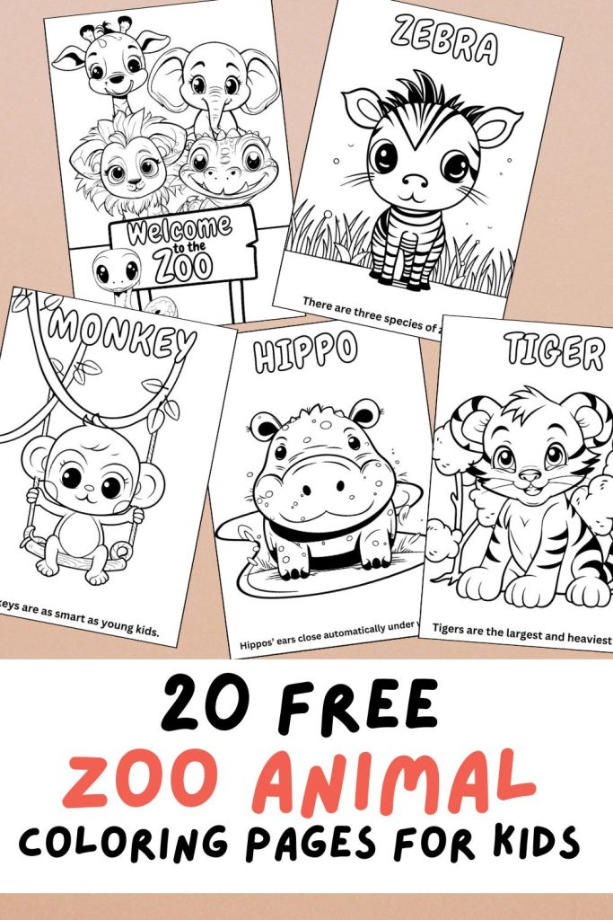 Free Printable Zoo Coloring Pages for Kids - Aunty Michelle's