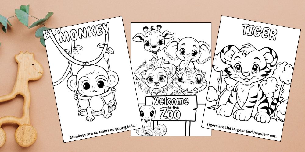 Free Printable Zoo Coloring Pages for Kids feature (3)