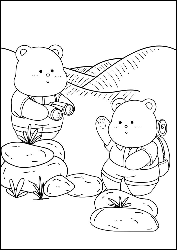 Free printable camping coloring pages for kids printables coloring sheets camper download colouring book camp summer activities trip vacation outdoors nature cute bears hiking rock scramble