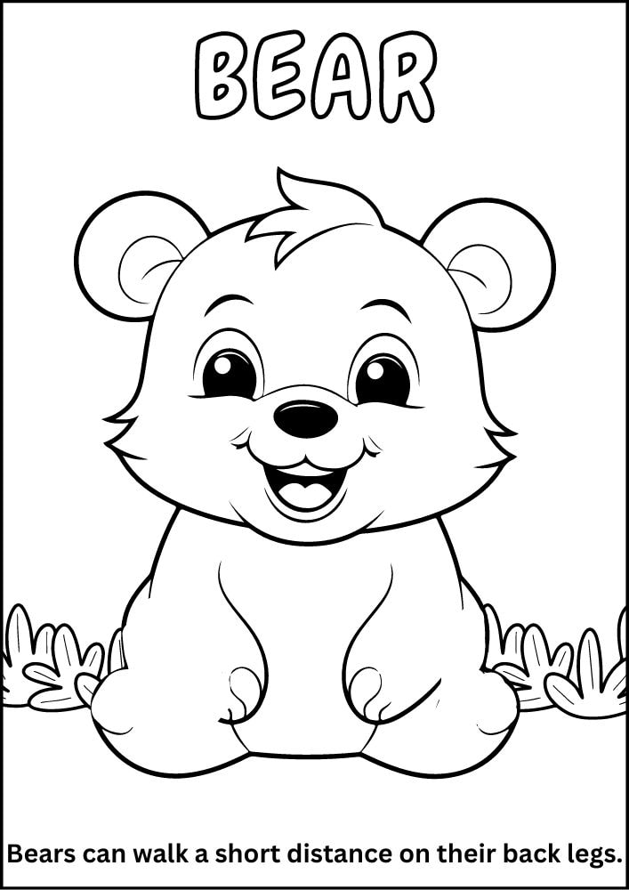 Free printable zoo coloring pages for kids printables coloring sheets pdf download colouring book animal animals wildlife wild life fun fact 17 cute baby bear brown black