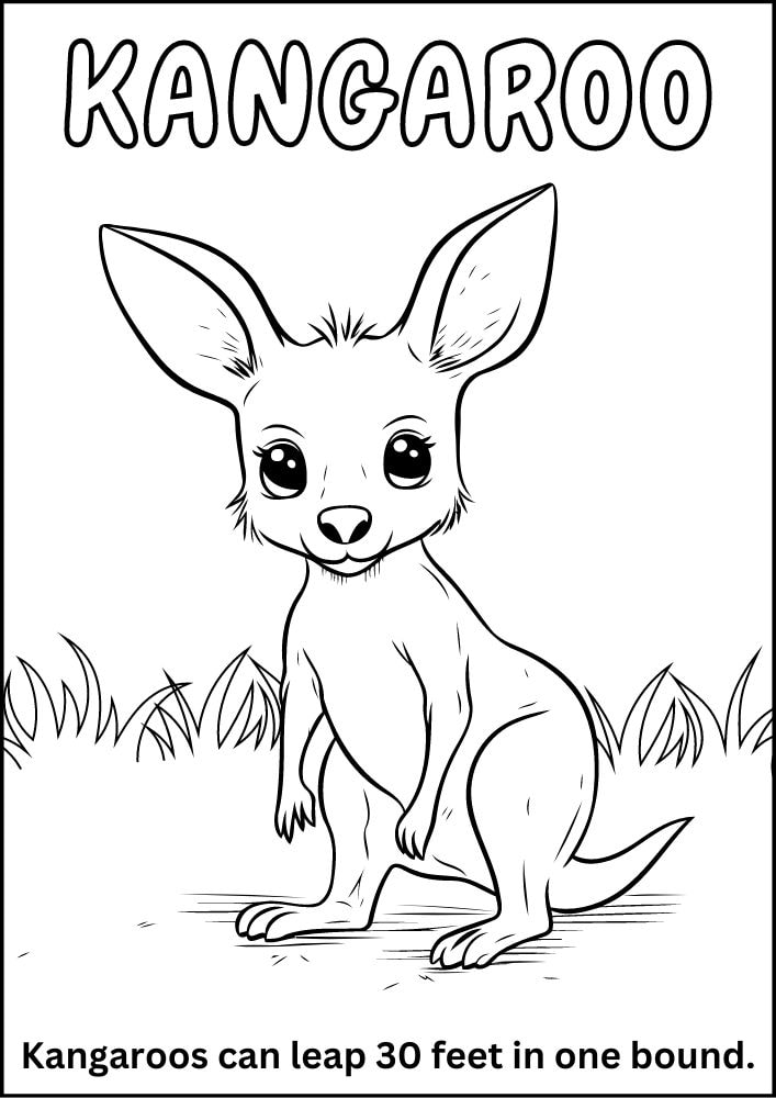 Free printable zoo coloring pages for kids printables coloring sheets pdf download colouring book animal animals wildlife wild life fun fact 18 cute baby kangaroo australia