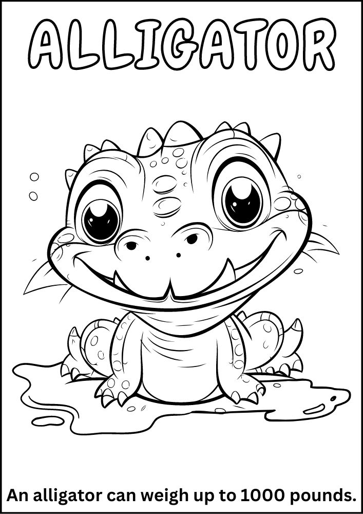 Free printable zoo coloring pages for kids printables coloring sheets pdf download colouring book animal animals wildlife wild life fun fact alligator swamp reptile lizard 5 cute baby