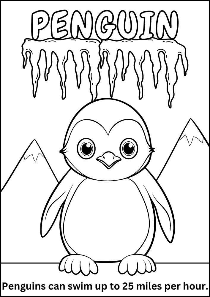 Free printable zoo coloring pages for kids printables coloring sheets pdf download colouring book animal animals wildlife wild life fun fact penguin ice arctic mountain bird cute baby 2