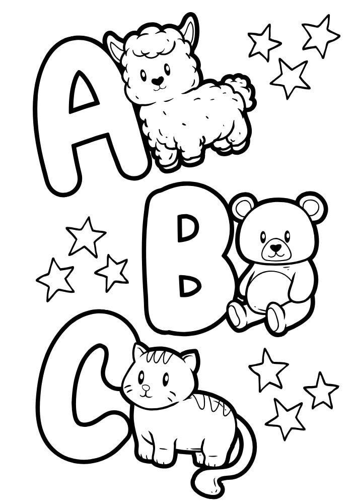 Free Printable Back to School Coloring Pages for Kids Education Studying ABC