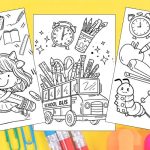 Free Printable Back to School Coloring Pages for Kids Feature