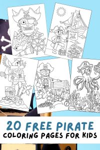 Free Printable Pirate Coloring Pages for Kids Pinterest Pin