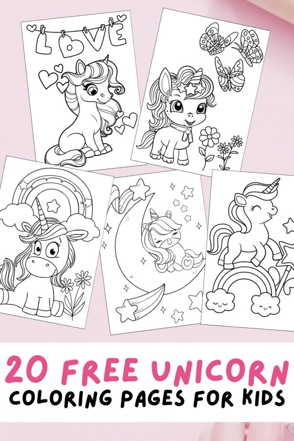 Free Printable Unicorn Coloring Pages for Kids - Aunty Michelle's