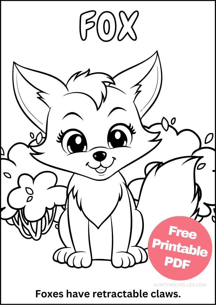 fox coloring page