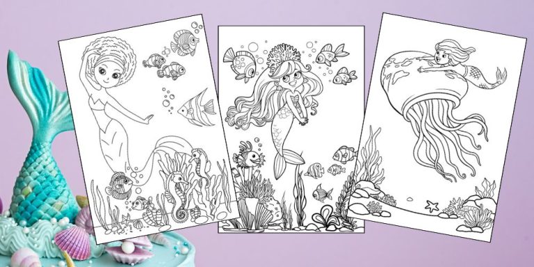 Free Printable Mermaid Coloring Pages for Kids