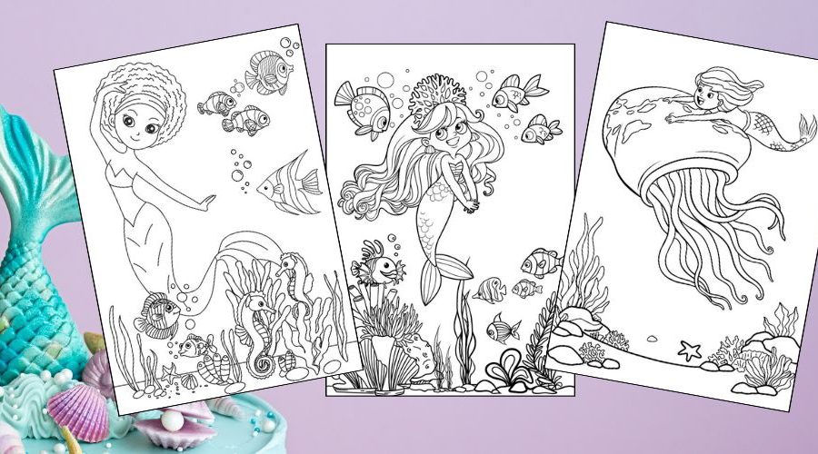 Free Printable Mermaid Coloring Pages for Kids