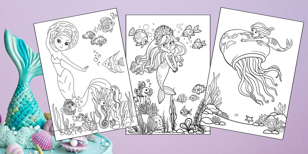 Free Printable Mermaid Coloring Pages for Kids